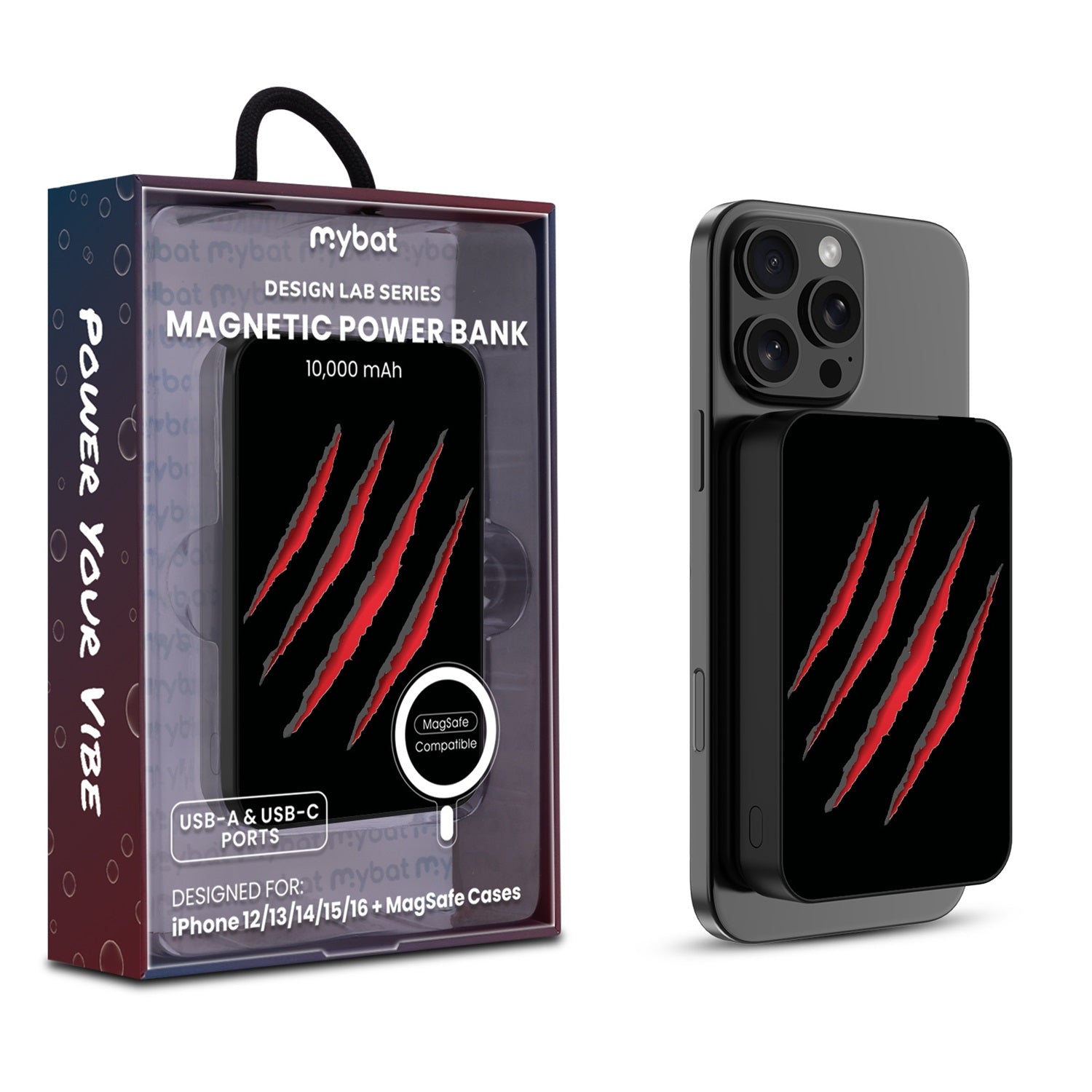 MyBat Design Lab 10000mAh Magnetic Wireless Power Bank - Black - Claw Marks - MPBBAT141-BK-231-1.jpg