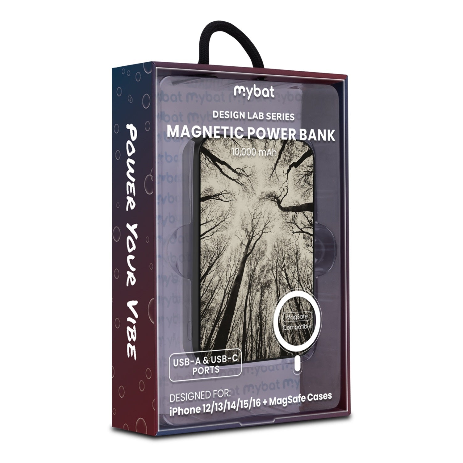 MyBat Design Lab 10000mAh Magnetic Wireless Power Bank - Spooky Forest