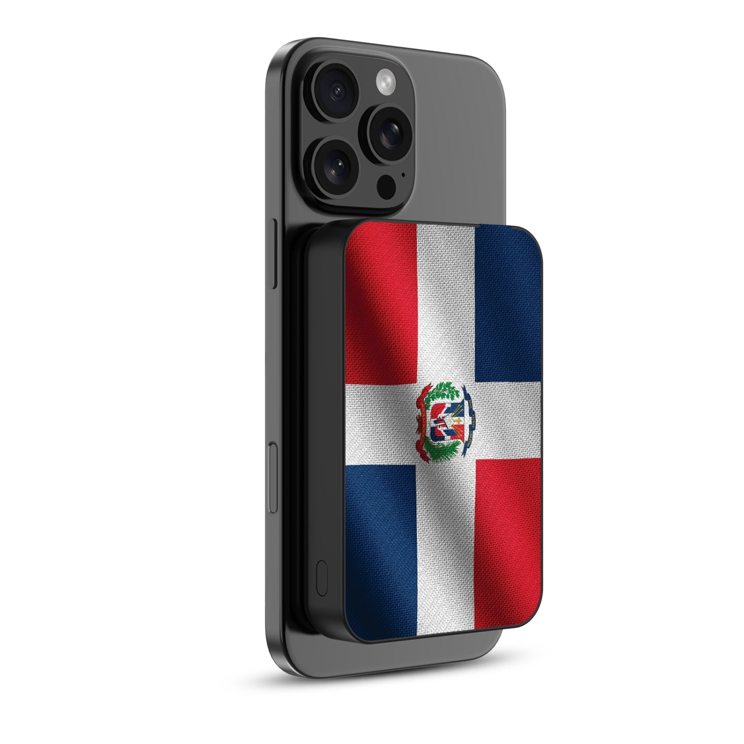 MyBat Design Lab 10000mAh Magnetic Wireless Power Bank - Black - Dominican Republic Flag - MPBBAT141-BK-307-2.jpg
