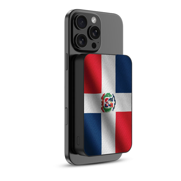 MyBat Design Lab 10000mAh Magnetic Wireless Power Bank - Black - Dominican Republic Flag - MPBBAT141-BK-307-2.jpg