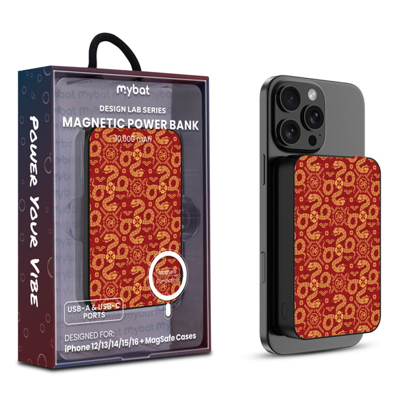 MyBat Design Lab 10000mAh Magnetic Wireless Power Bank - Black - Golden Snake Dance - MPBBAT141-BK-317-1.jpg
