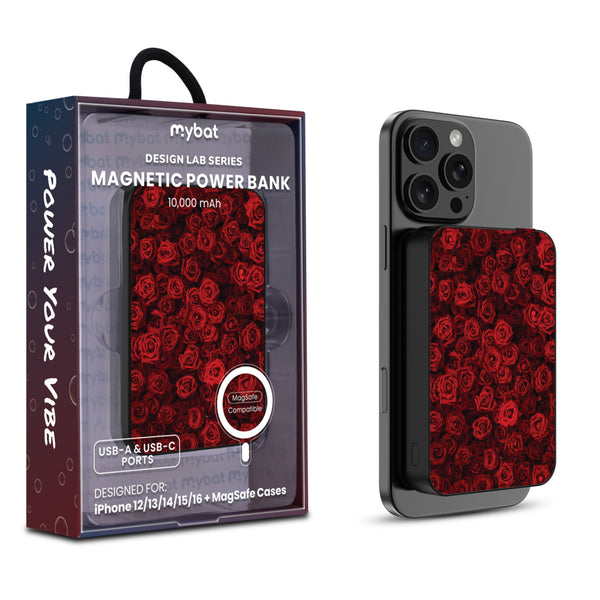MyBat Design Lab 10000mAh Magnetic Wireless Power Bank - Black - Red Roses - MPBBAT141-BK-343-1.jpg