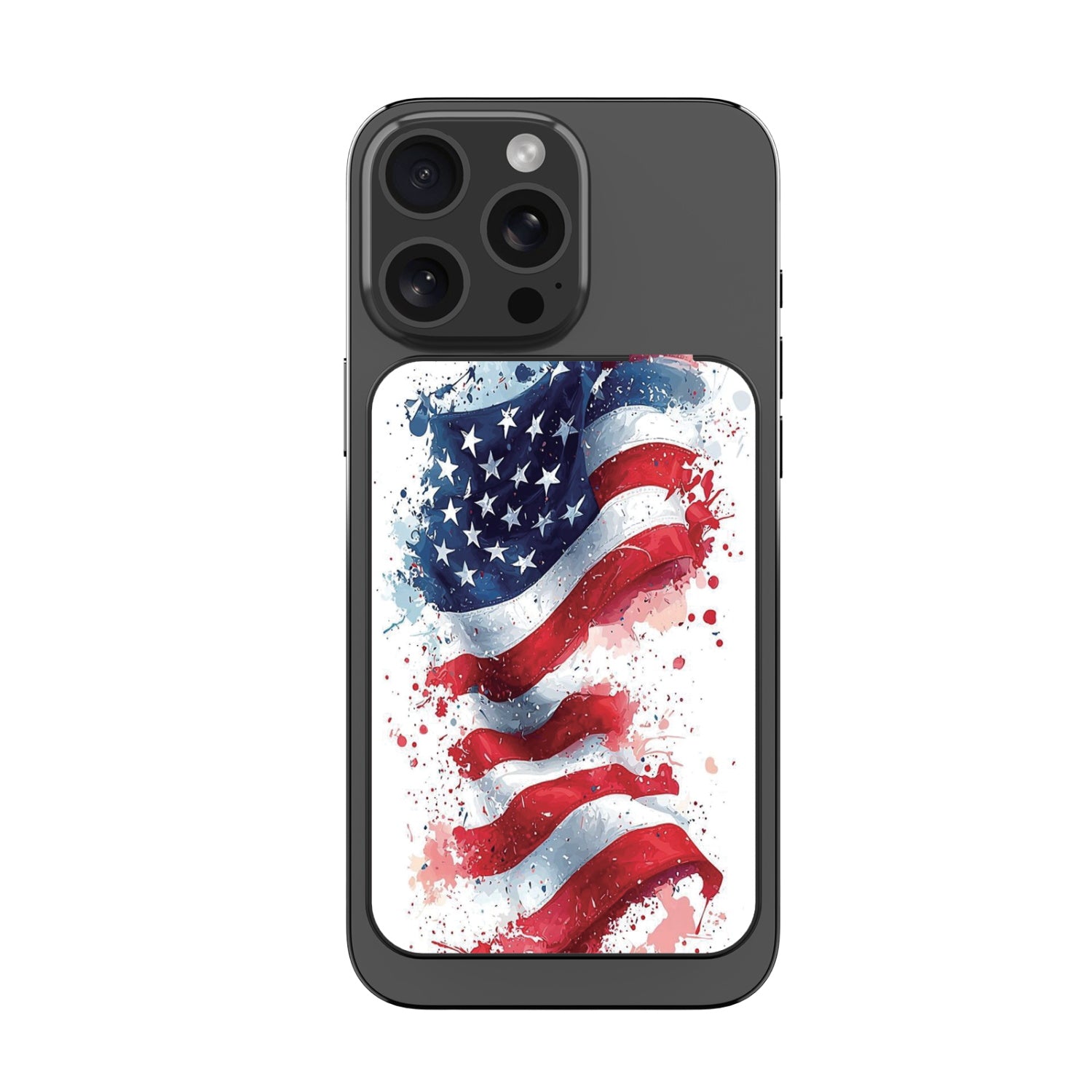 MyBat Design Lab 10000mAh Magnetic Wireless Power Bank - Black - Patriotic Flag Painiting - MPBBAT141-BK-346-3.jpg