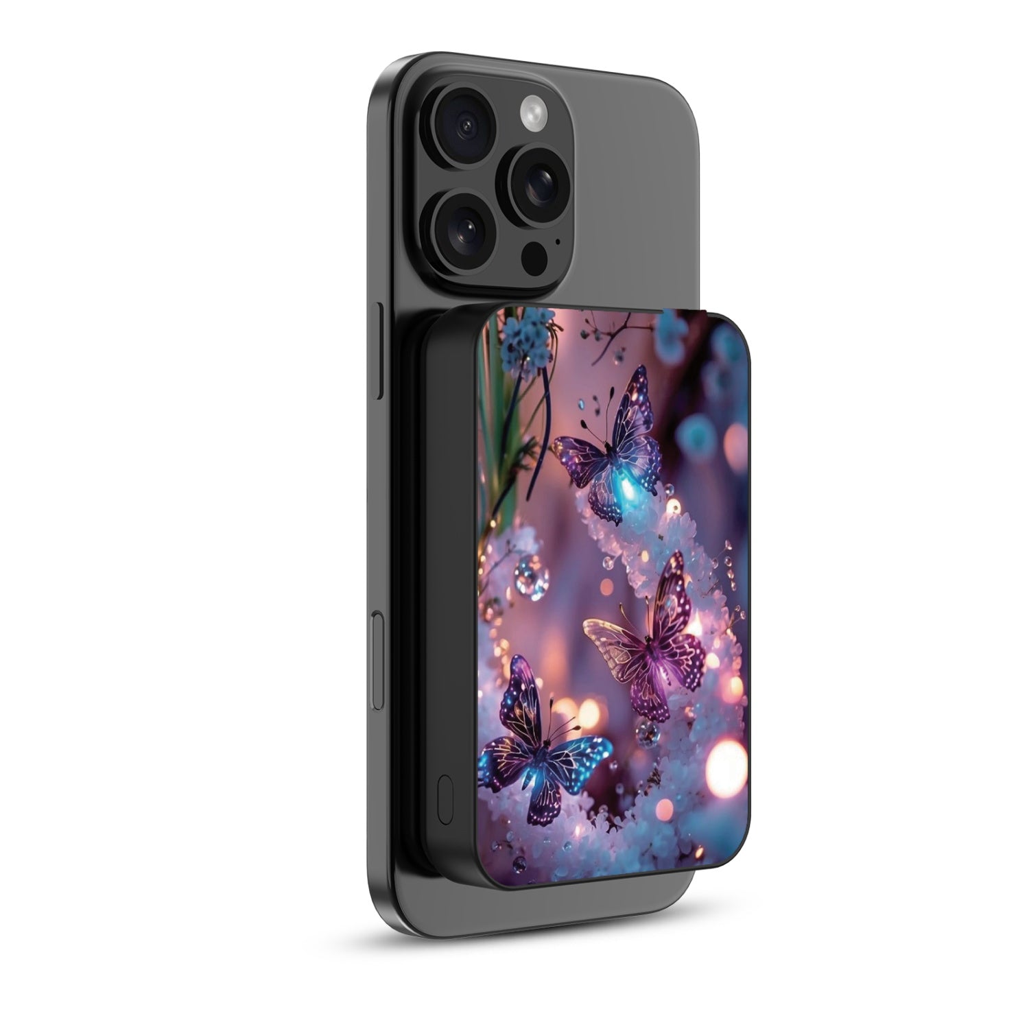 MyBat Design Lab 10000mAh Magnetic Wireless Power Bank - Black - Magical Butterflies - MPBBAT141-BK-349-2.jpg