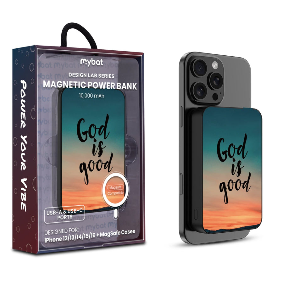 MyBat Design Lab 10000mAh Magnetic Wireless Power Bank - Black - God is Good