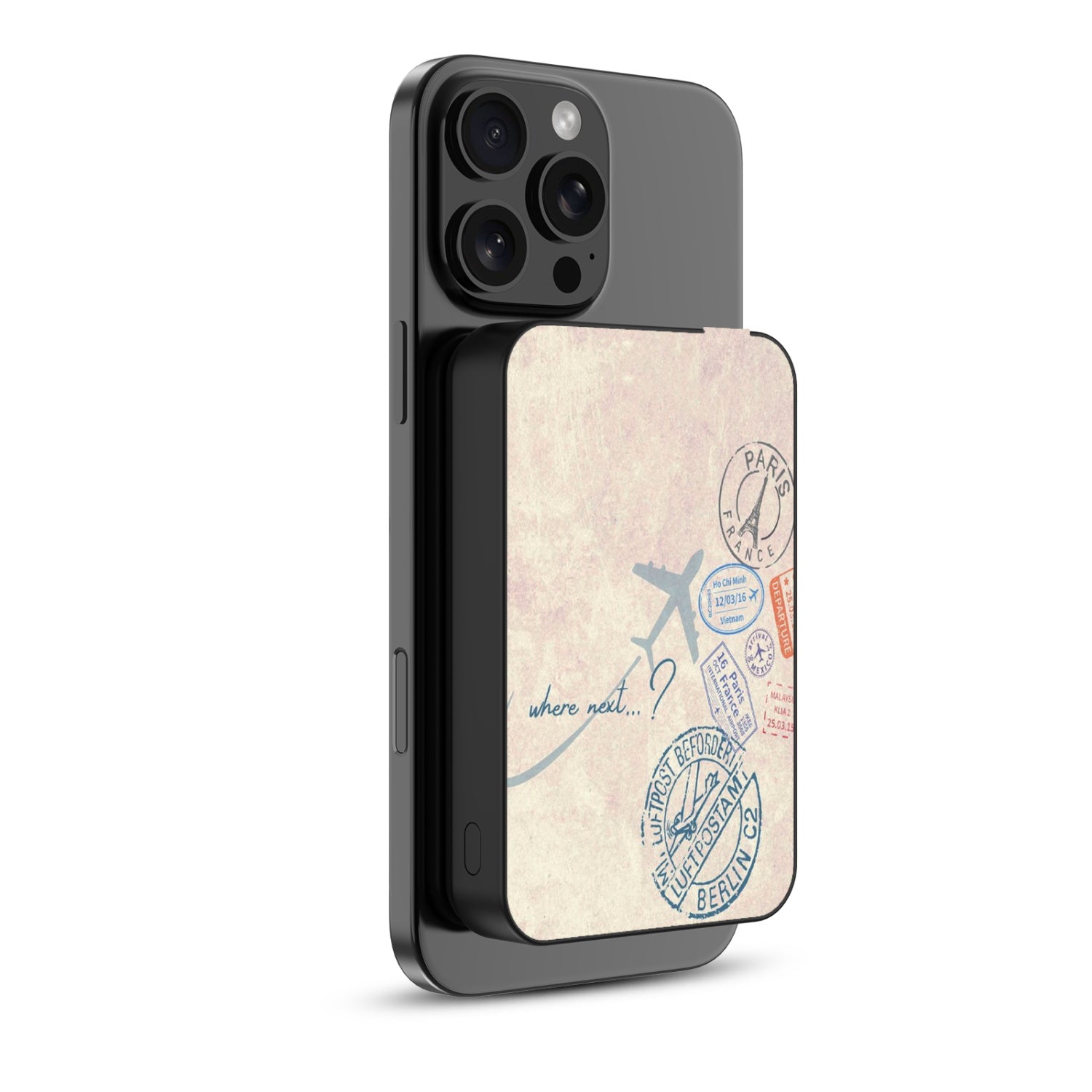 MyBat Design Lab 10000mAh Magnetic Wireless Power Bank - Black - Passport Stamps - MPBBAT141-BK-371-2.jpg