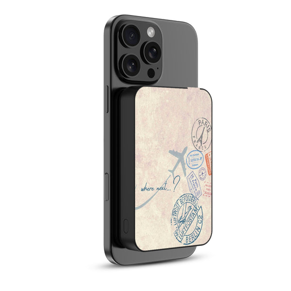 MyBat Design Lab 10000mAh Magnetic Wireless Power Bank - Black - Passport Stamps - MPBBAT141-BK-371-2.jpg