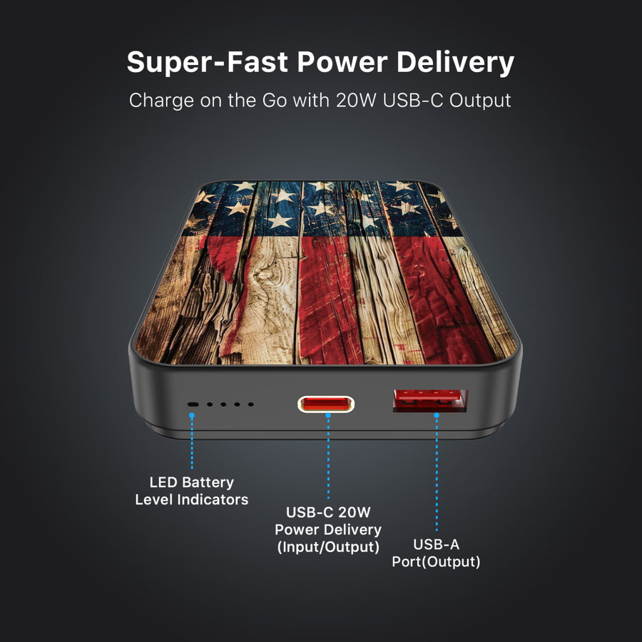 MyBat Design Lab 10000mAh Magnetic Wireless Power Bank - Black - US Painted Flag - MPBBAT141-BK-381-7.jpg