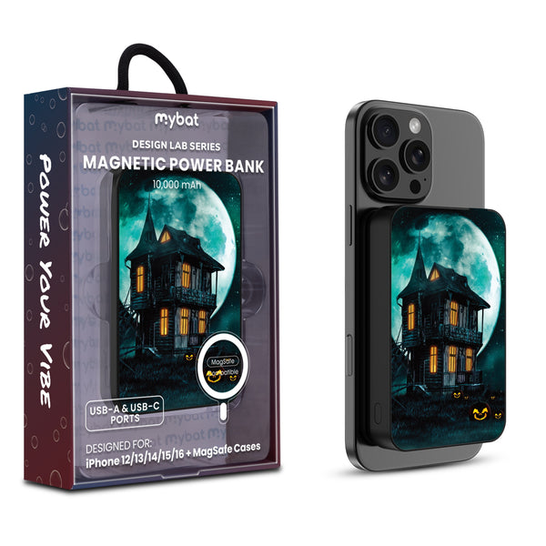 MyBat Design Lab 10000mAh Magnetic Wireless Power Bank - Black - Haunted Mansion - MPBBAT141-BK-396-1.jpg
