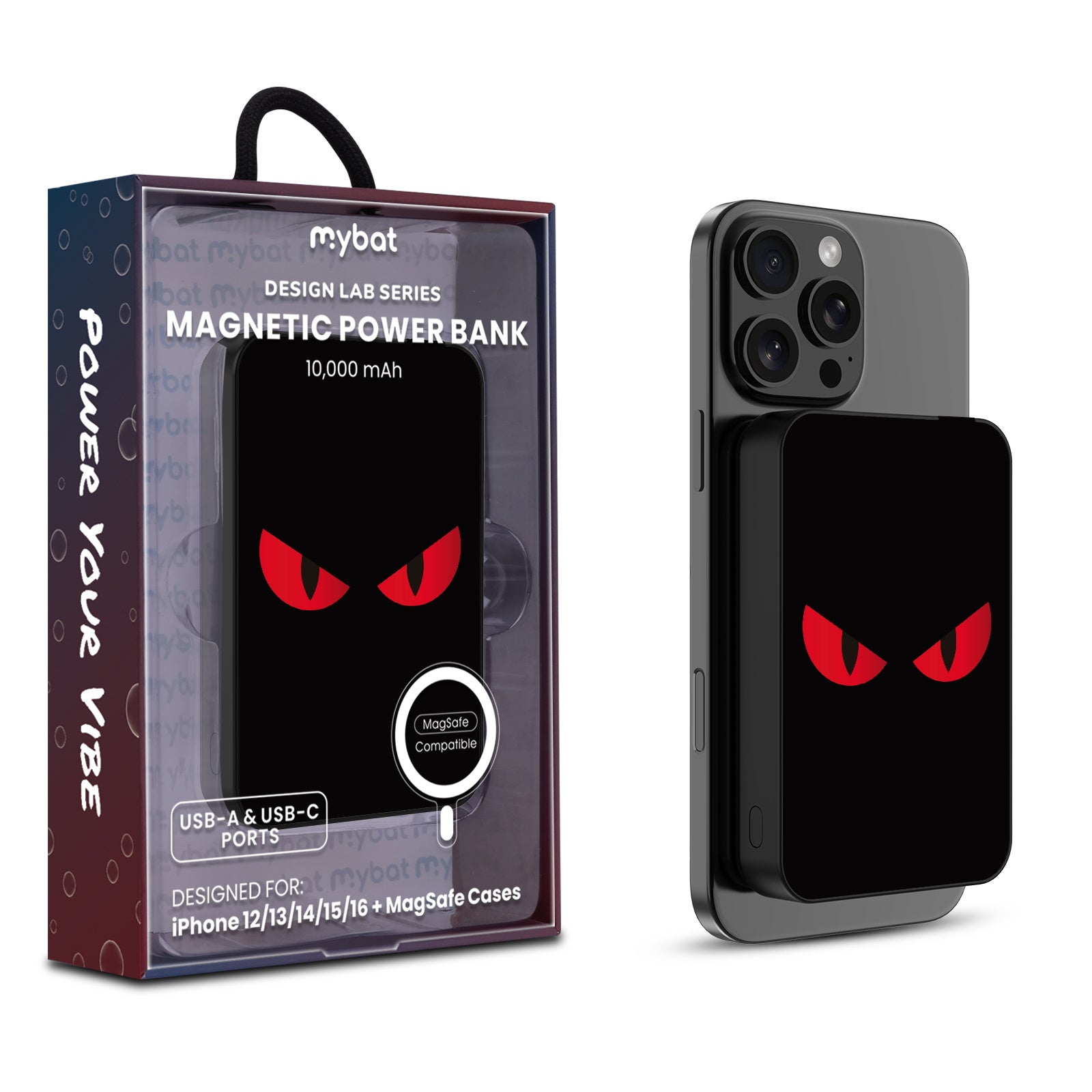 MyBat Design Lab 10000mAh Magnetic Wireless Power Bank - Black - Red Eyes - MPBBAT141-BK-400-1.jpg
