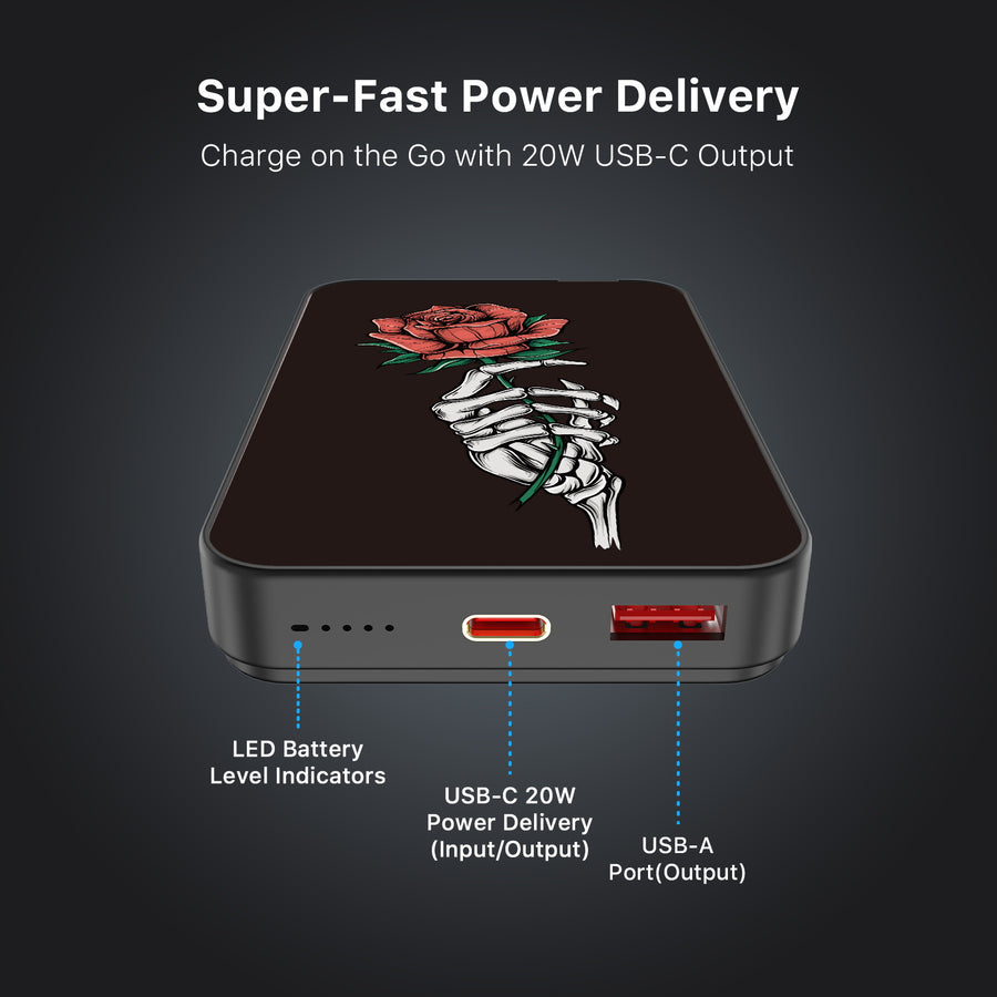 MyBat Design Lab 10000mAh Magnetic Wireless Power Bank - Black - Eternal Rose - MPBBAT141-BK-402-7.jpg