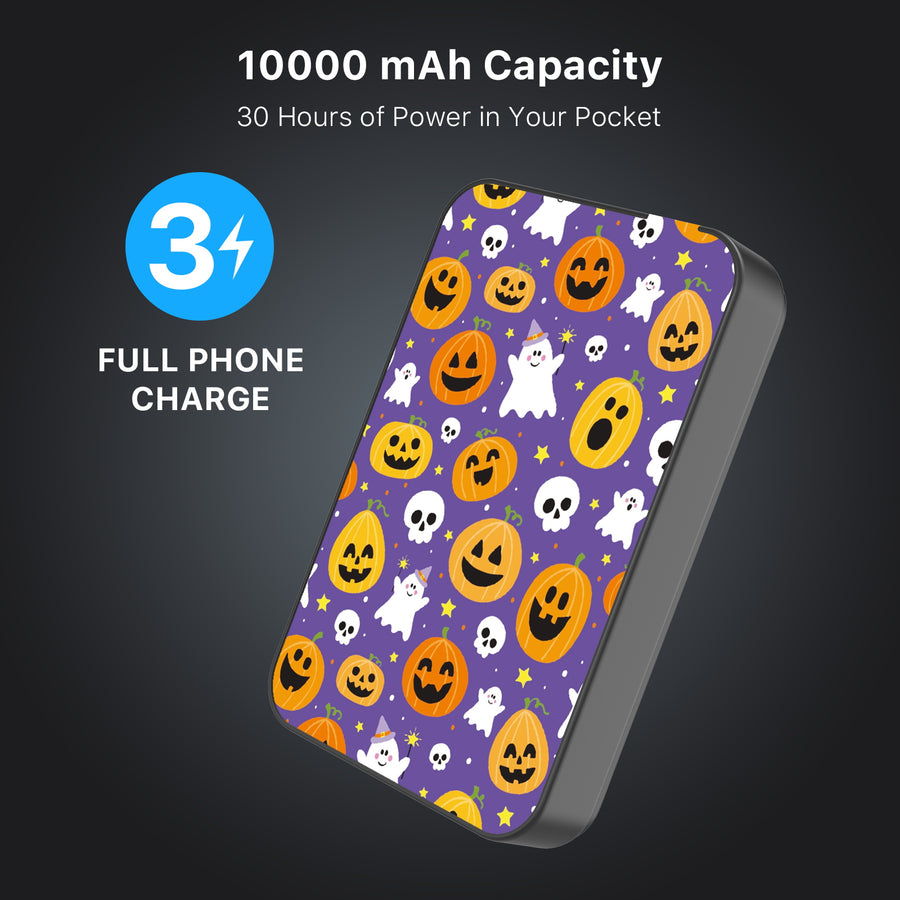 MyBat Design Lab 10000mAh Magnetic Wireless Power Bank - Black - Pumpkin Party - MPBBAT141-BK-404-8.jpg