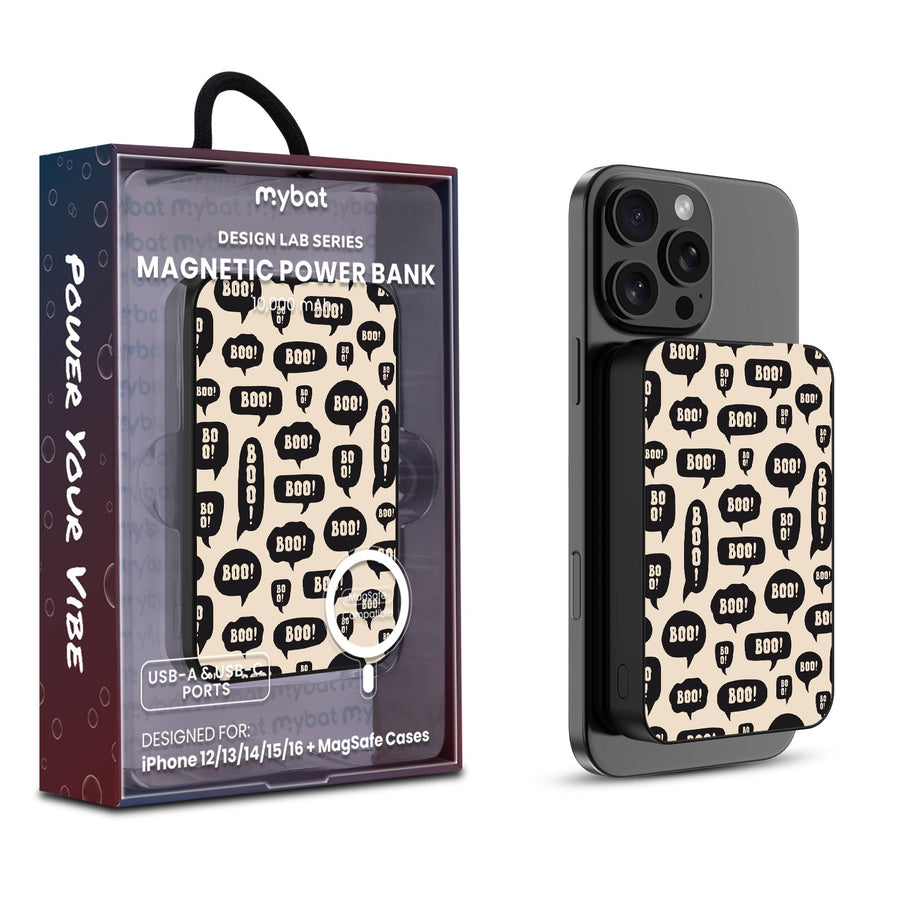 MyBat Design Lab 10000mAh Magnetic Wireless Power Bank - Black - Text Me Boo