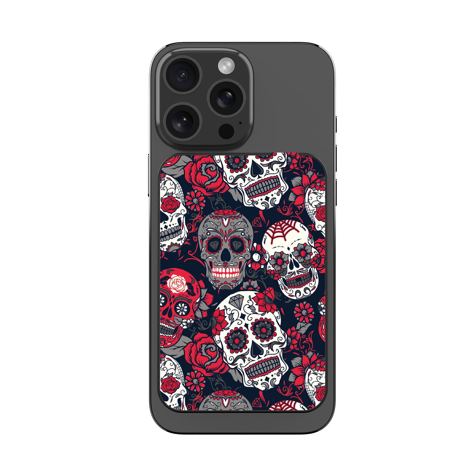 MyBat Design Lab 10000mAh Magnetic Wireless Power Bank - Black - Sugar Rose Skulls - MPBBAT141-BK-418-3.jpg