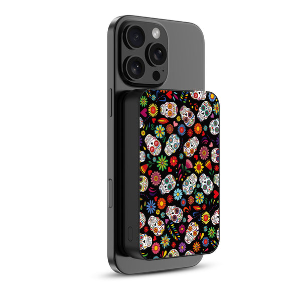 MyBat Design Lab 10000mAh Magnetic Wireless Power Bank - Black - Fiesta Skulls - MPBBAT141-BK-421-2.jpg