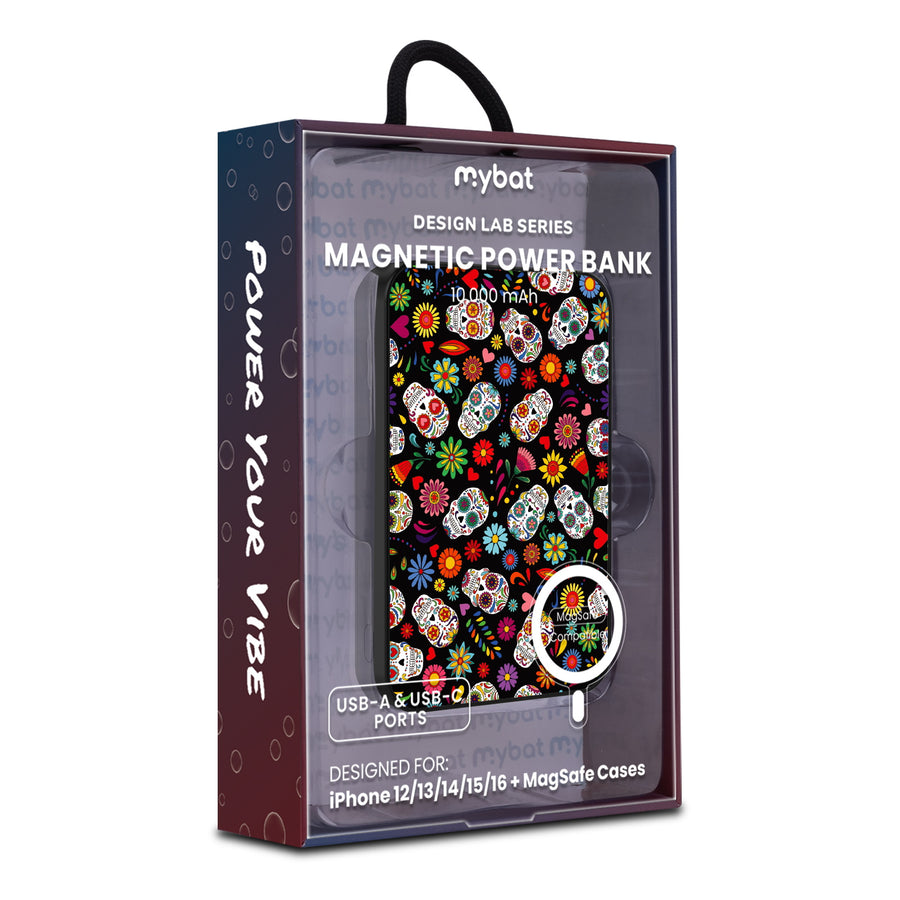 MyBat Design Lab 10000mAh Magnetic Wireless Power Bank - Black - Fiesta Skulls - MPBBAT141-BK-421-9.jpg