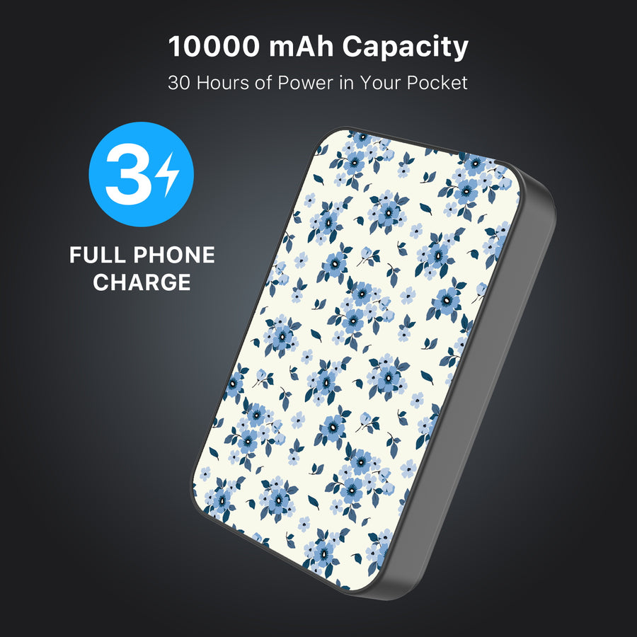 MyBat Design Lab 10000mAh Magnetic Wireless Power Bank - Black - Porcelain Petals - MPBBAT141-BK-437-8.jpg