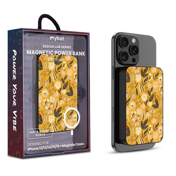 MyBat Design Lab 10000mAh Magnetic Wireless Power Bank - Black - Floral Stitch - MPBBAT141-BK-439-1.jpg