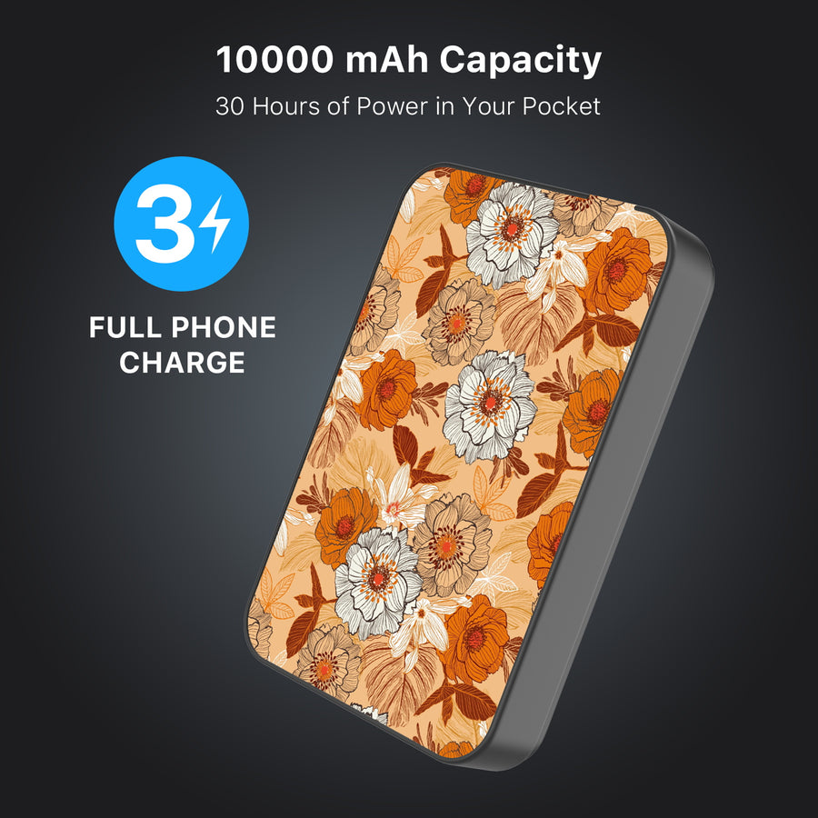 MyBat Design Lab 10000mAh Magnetic Wireless Power Bank - Black - Retro Bouquet - MPBBAT141-BK-440-8.jpg