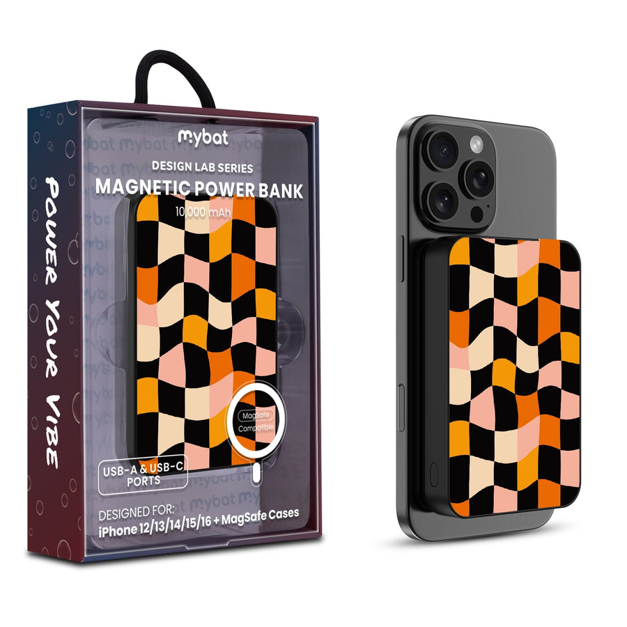 MyBat Design Lab 10000mAh Magnetic Wireless Power Bank - Black - Groovy Check