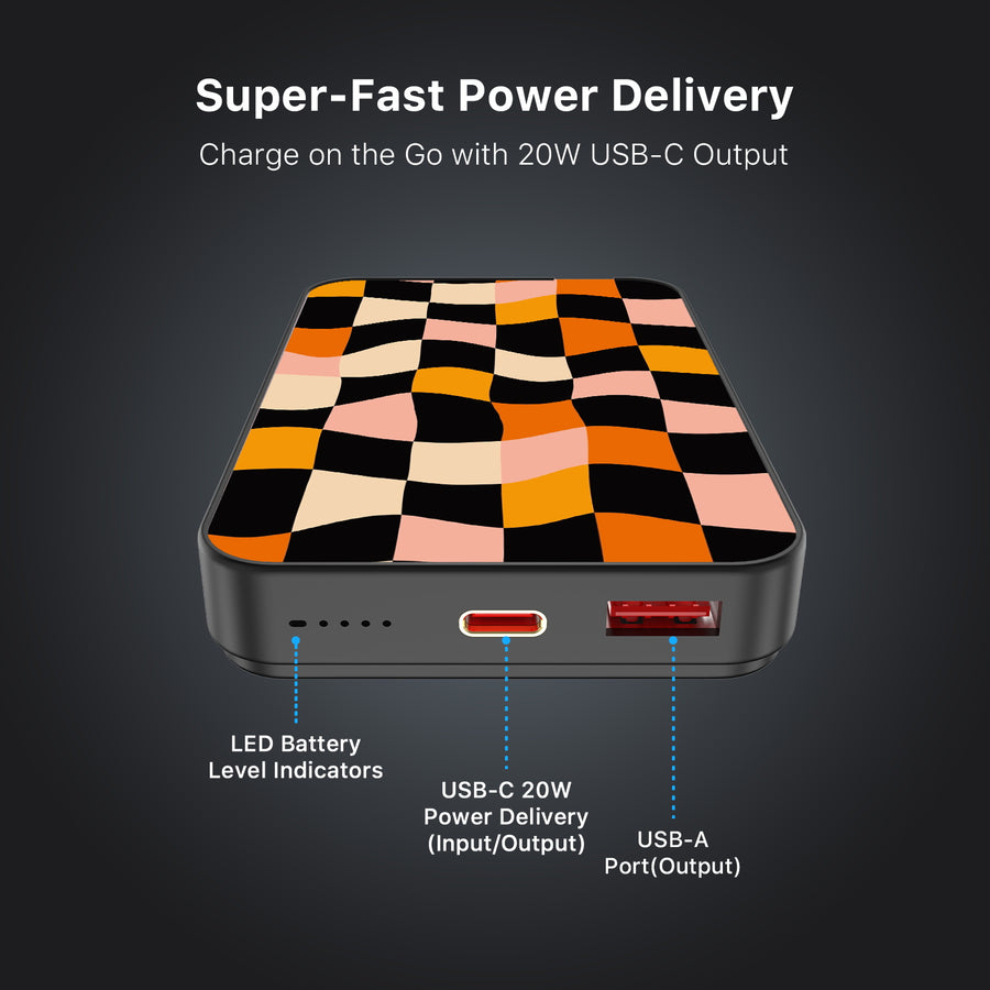 MyBat Design Lab 10000mAh Magnetic Wireless Power Bank - Black - Groovy Check - MPBBAT141-BK-448-7.jpg