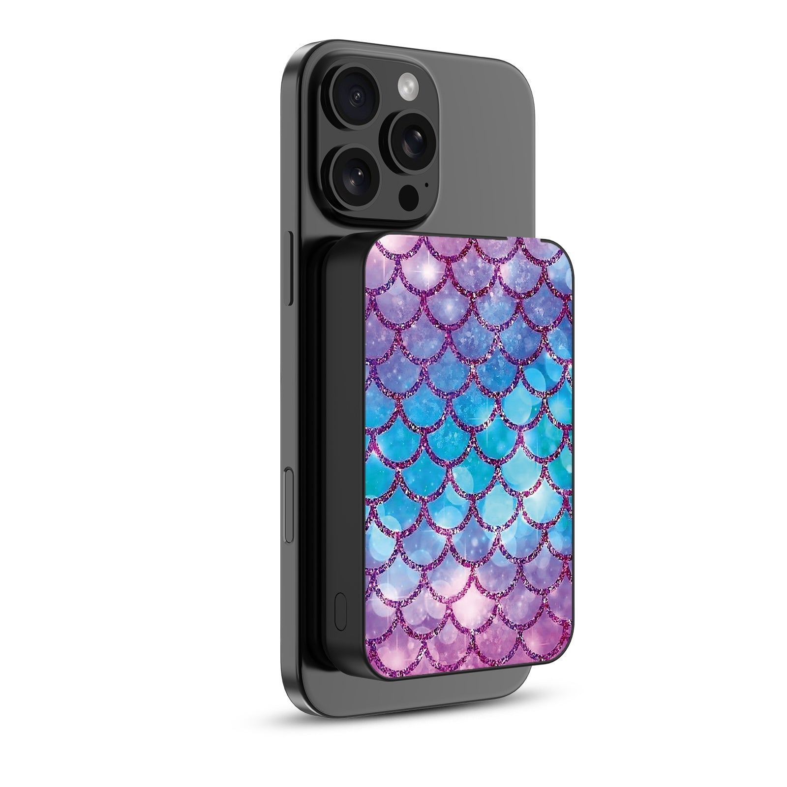 MyBat Design Lab 10000mAh Magnetic Wireless Power Bank - Black - Mermaid Scales - MPBBAT141-BK-458-2.jpg