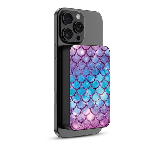 MyBat Design Lab 10000mAh Magnetic Wireless Power Bank - Black - Mermaid Scales - MPBBAT141-BK-458-2.jpg