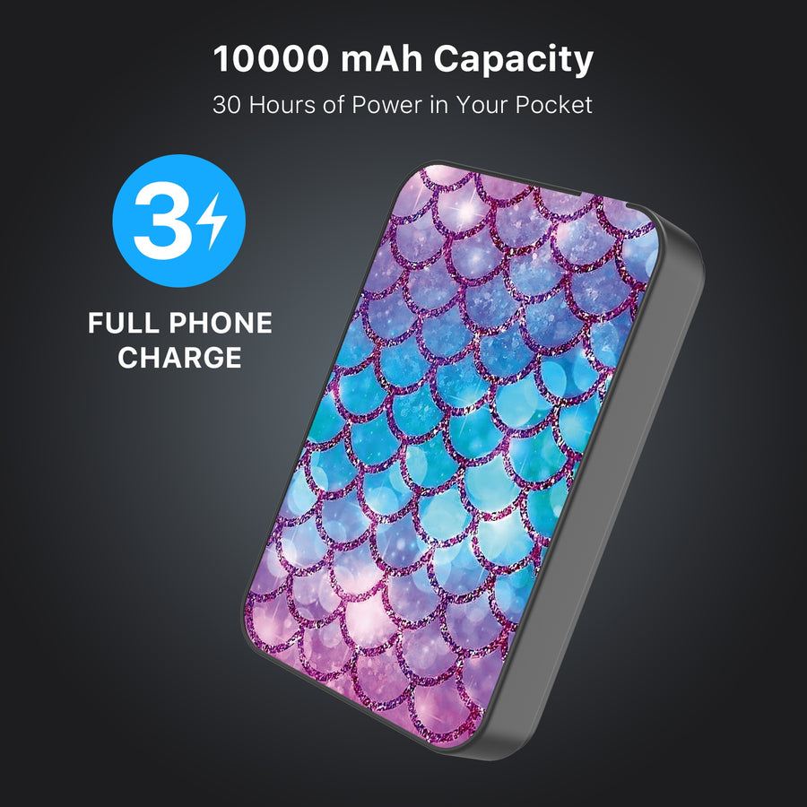MyBat Design Lab 10000mAh Magnetic Wireless Power Bank - Black - Mermaid Scales - MPBBAT141-BK-458-8.jpg