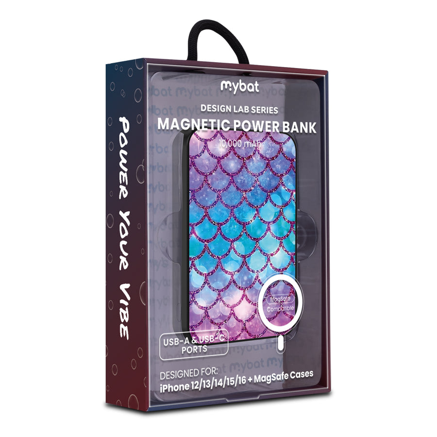 MyBat Design Lab 10000mAh Magnetic Wireless Power Bank - Black - Mermaid Scales - MPBBAT141-BK-458-9.jpg