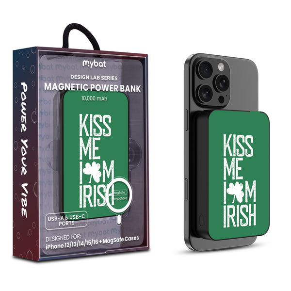 MyBat Design Lab 10000mAh Magnetic Wireless Power Bank - Black - Kiss Me I'm Irish - MPBBAT141-BK-465-1.jpg