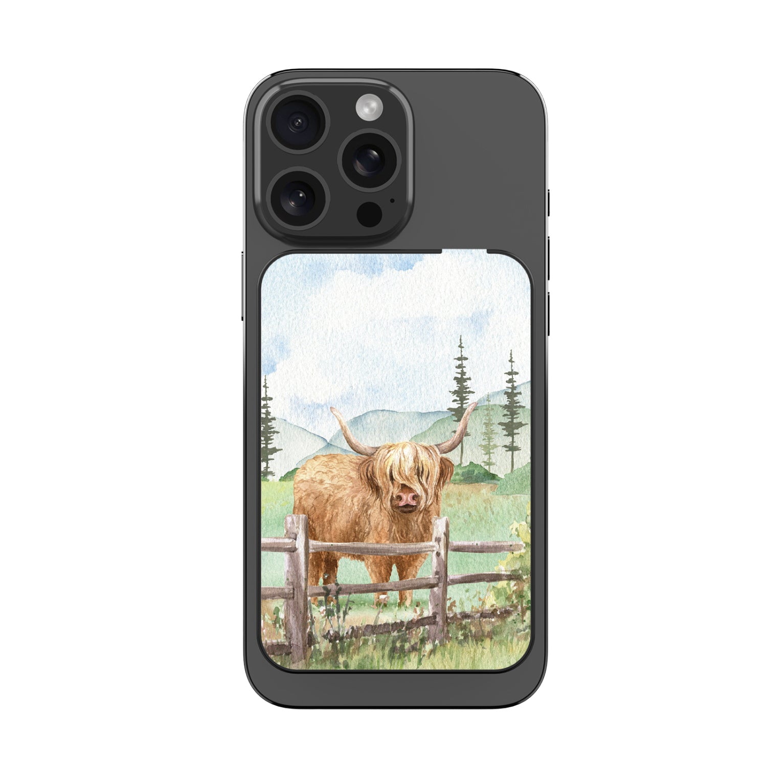 MyBat Design Lab 10000mAh Magnetic Wireless Power Bank - Black - Highland Cow - MPBBAT141-BK-470-3.jpg