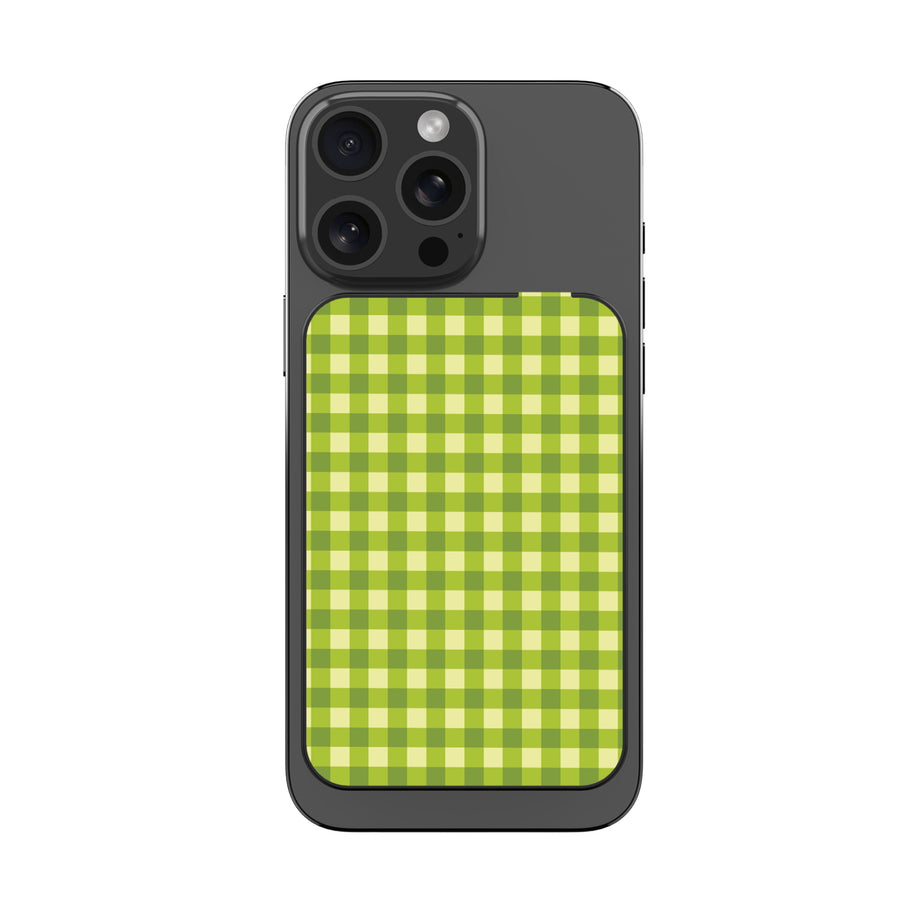 MyBat Design Lab 10000mAh Magnetic Wireless Power Bank - Black - Green Gingham - MPBBAT141-BK-476-3.jpg