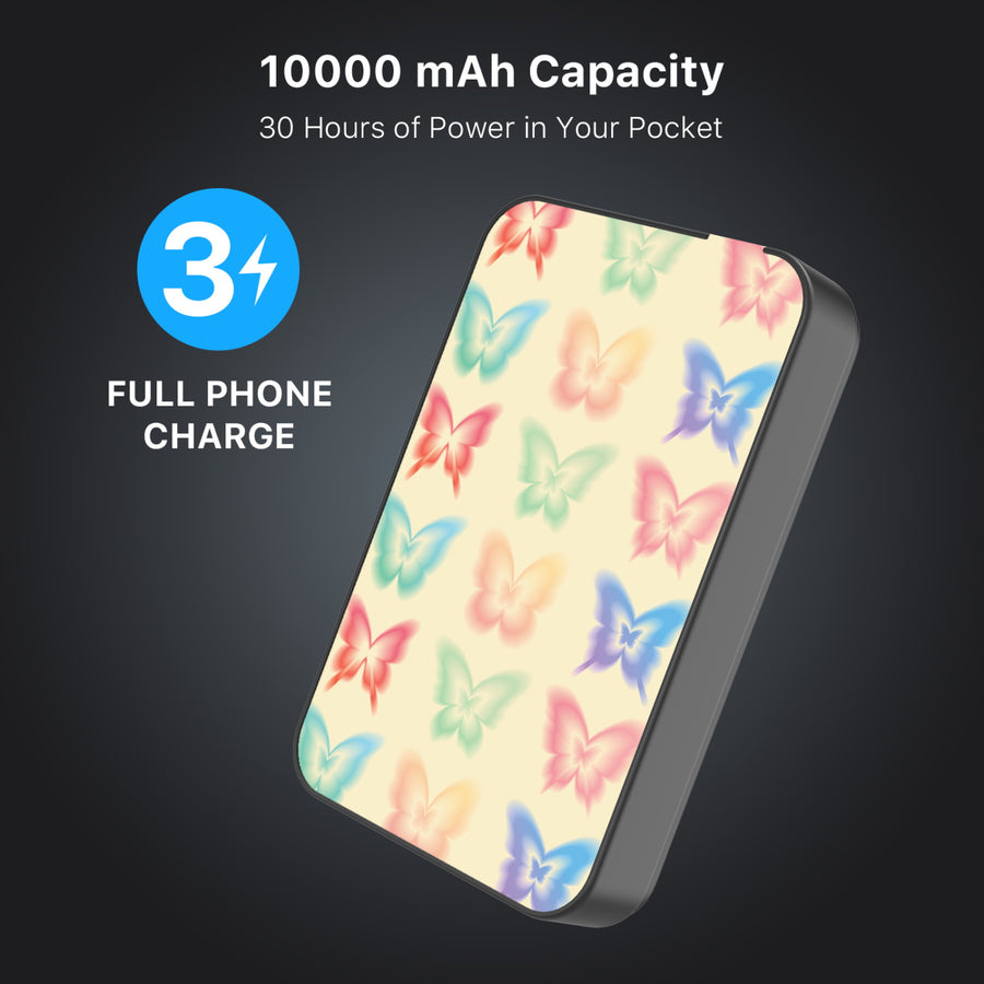 MyBat Design Lab 10000mAh Magnetic Wireless Power Bank - Black - Technicolor Butterflies - MPBBAT141-BK-487-8.jpg