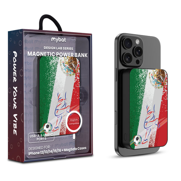 MyBat Design Lab 10000mAh Magnetic Wireless Power Bank - Black – Mexico Soccer - MPBBAT141-BK-507-1.jpg
