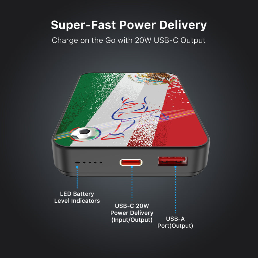 MyBat Design Lab 10000mAh Magnetic Wireless Power Bank - Black – Mexico Soccer - MPBBAT141-BK-507-7.jpg
