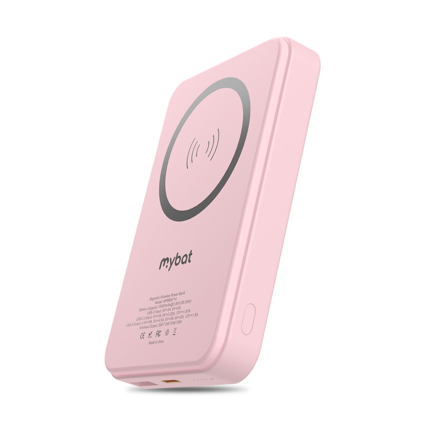 MyBat Design Lab 10000mAh Magnetic Wireless Power Bank - Pink - Paw Prints & Bones - MPBBAT143-PK-003-4.jpg