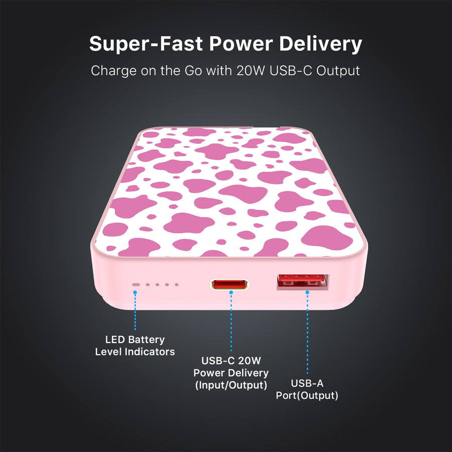 MyBat Design Lab 10000mAh Magnetic Wireless Power Bank - Pink - Pink Cow Print - MPBBAT143-PK-015-7.jpg