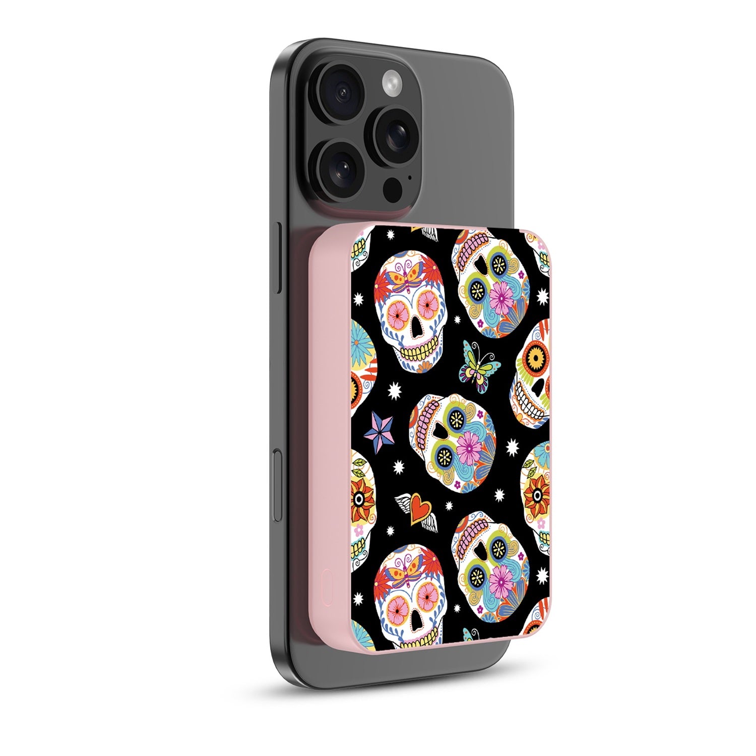 MyBat Design Lab 10000mAh Magnetic Wireless Power Bank - Pink - Day of the Dead - MPBBAT143-PK-056-2.jpg