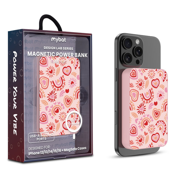 MyBat Design Lab 10000mAh Magnetic Wireless Power Bank - Pink - Beaming Love - MPBBAT143-PK-095-1.jpg