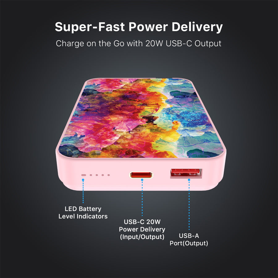 MyBat Design Lab 10000mAh Magnetic Wireless Power Bank - Pink - Color Burst - MPBBAT143-PK-108-7.jpg