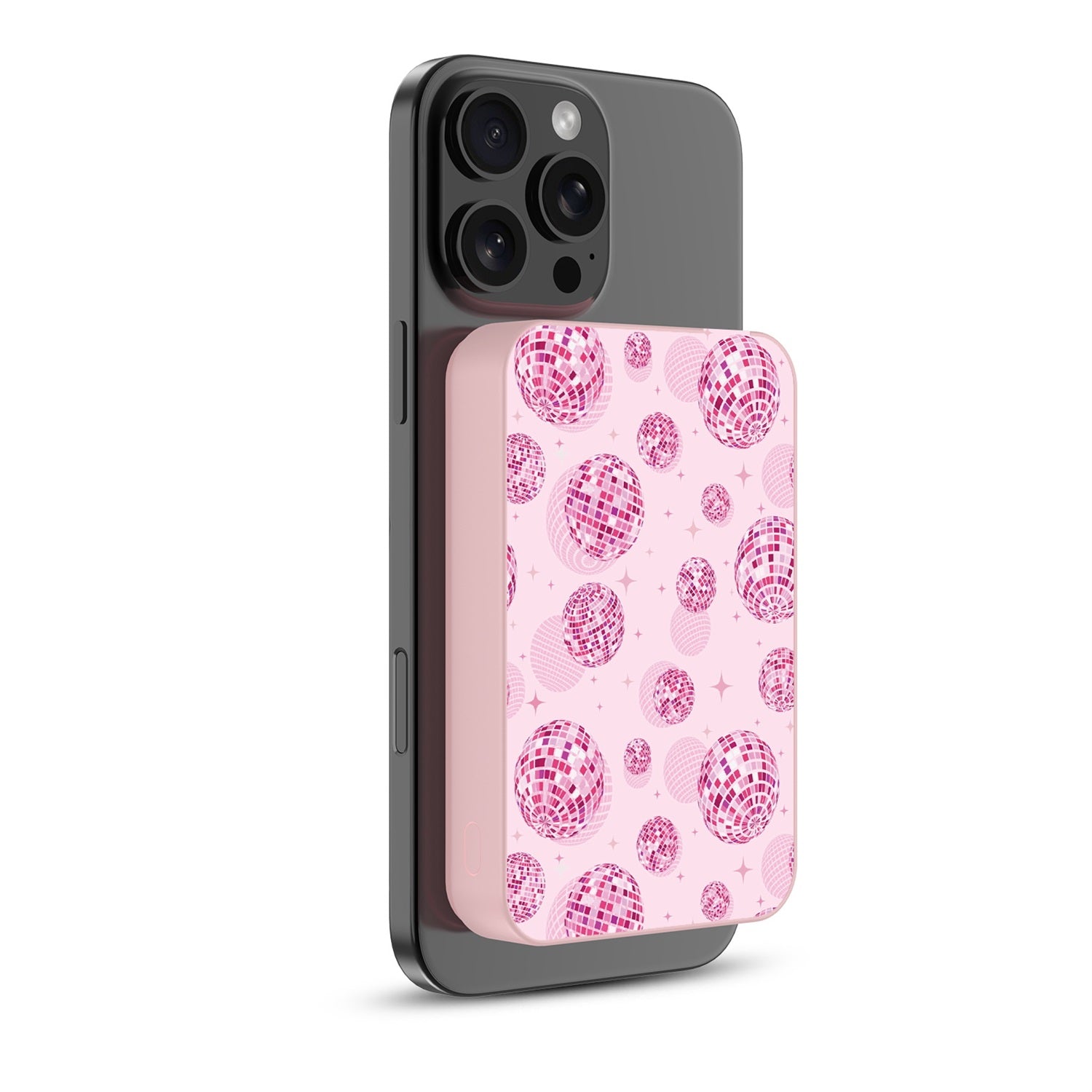 MyBat Design Lab 10000mAh Magnetic Wireless Power Bank - Pink - Disco Balls - MPBBAT143-PK-109-2.jpg