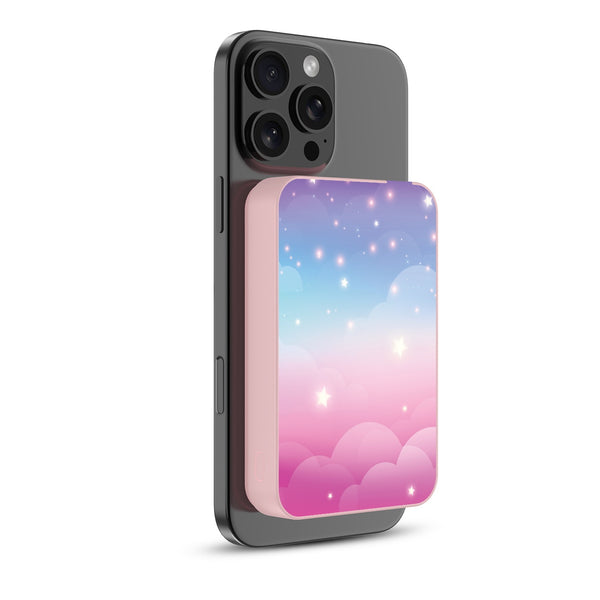 MyBat Design Lab 10000mAh Magnetic Wireless Power Bank - Pink - Clouds & Stars - MPBBAT143-PK-110-2.jpg