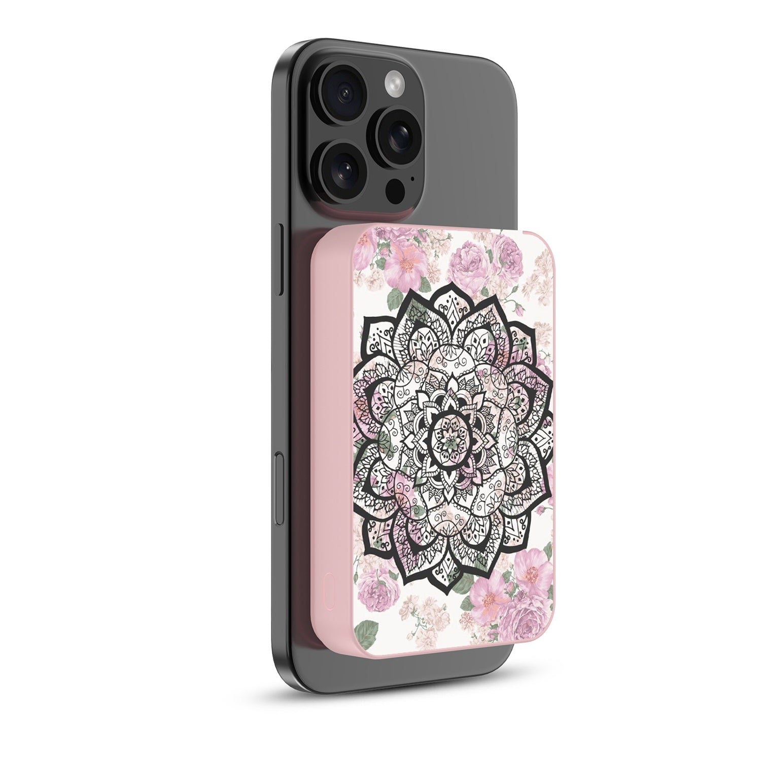 MyBat Design Lab 10000mAh Magnetic Wireless Power Bank - Pink - Mandala - MPBBAT143-PK-113-2.jpg