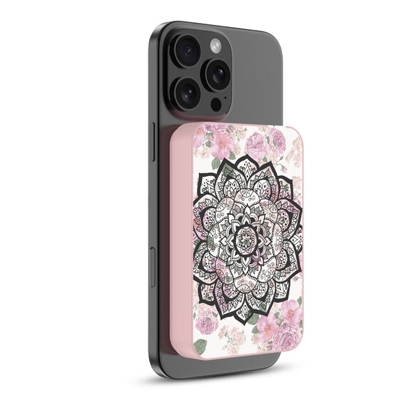 MyBat Design Lab 10000mAh Magnetic Wireless Power Bank - Pink - Mandala - MPBBAT143-PK-113-2.jpg