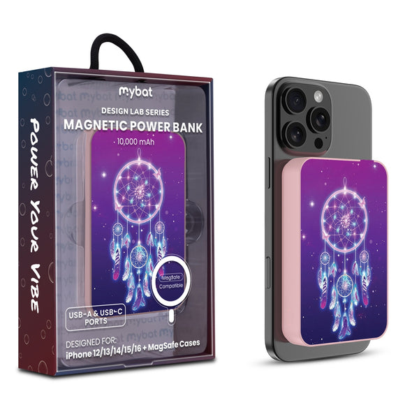 MyBat Design Lab 10000mAh Magnetic Wireless Power Bank - Pink - Neon Dreamcatcher - MPBBAT143-PK-114-1.jpg