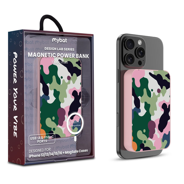 MyBat Design Lab 10000mAh Magnetic Wireless Power Bank - Pink - Multicolor Camouflage - MPBBAT143-PK-121-1.jpg