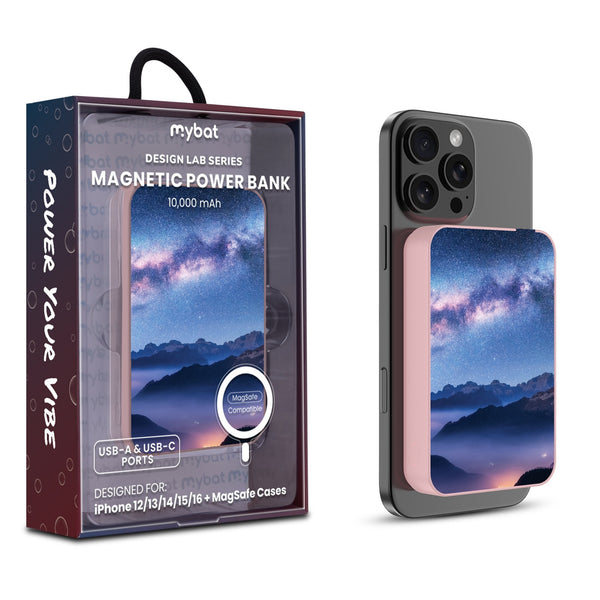 MyBat Design Lab 10000mAh Magnetic Wireless Power Bank - Pink - Celestial Mountains - MPBBAT143-PK-126-1.jpg