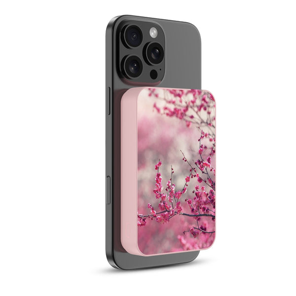 MyBat Design Lab 10000mAh Magnetic Wireless Power Bank - Pink - Sakura Blooms - MPBBAT143-PK-132-2.jpg