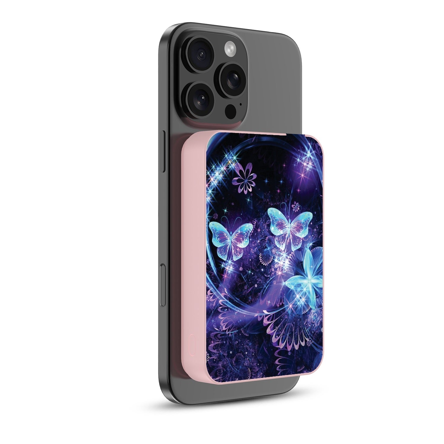 MyBat Design Lab 10000mAh Magnetic Wireless Power Bank - Pink - Butterfly Magic - MPBBAT143-PK-164-2.jpg