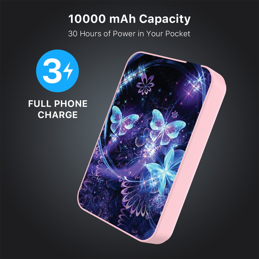 MyBat Design Lab 10000mAh Magnetic Wireless Power Bank - Pink - Butterfly Magic - MPBBAT143-PK-164-8.jpg
